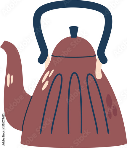 Kettle pot kitchenware vector illustration