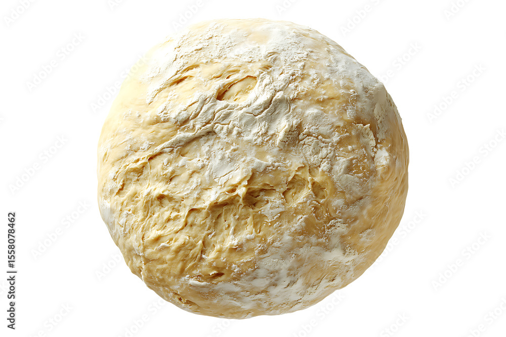 Fototapeta premium Raw dough isolated on transparent background