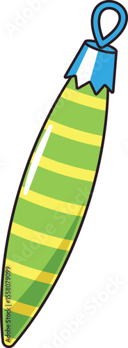 Christmas icicle hanging toy vector illustration