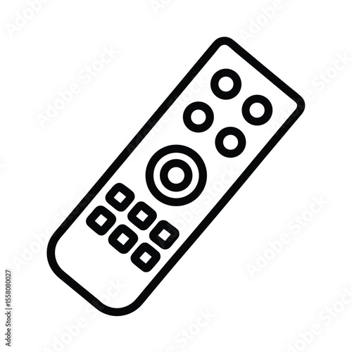 Remote Control Icon Outline Vector Illustration