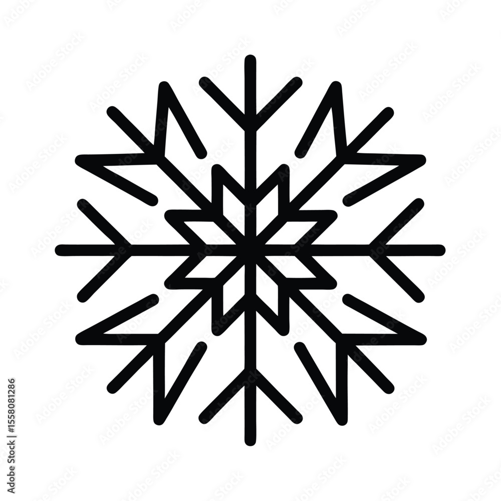 Snow Patent Icon Outline Vector Illustration Snow Patent Icon Outline Vector Illustration