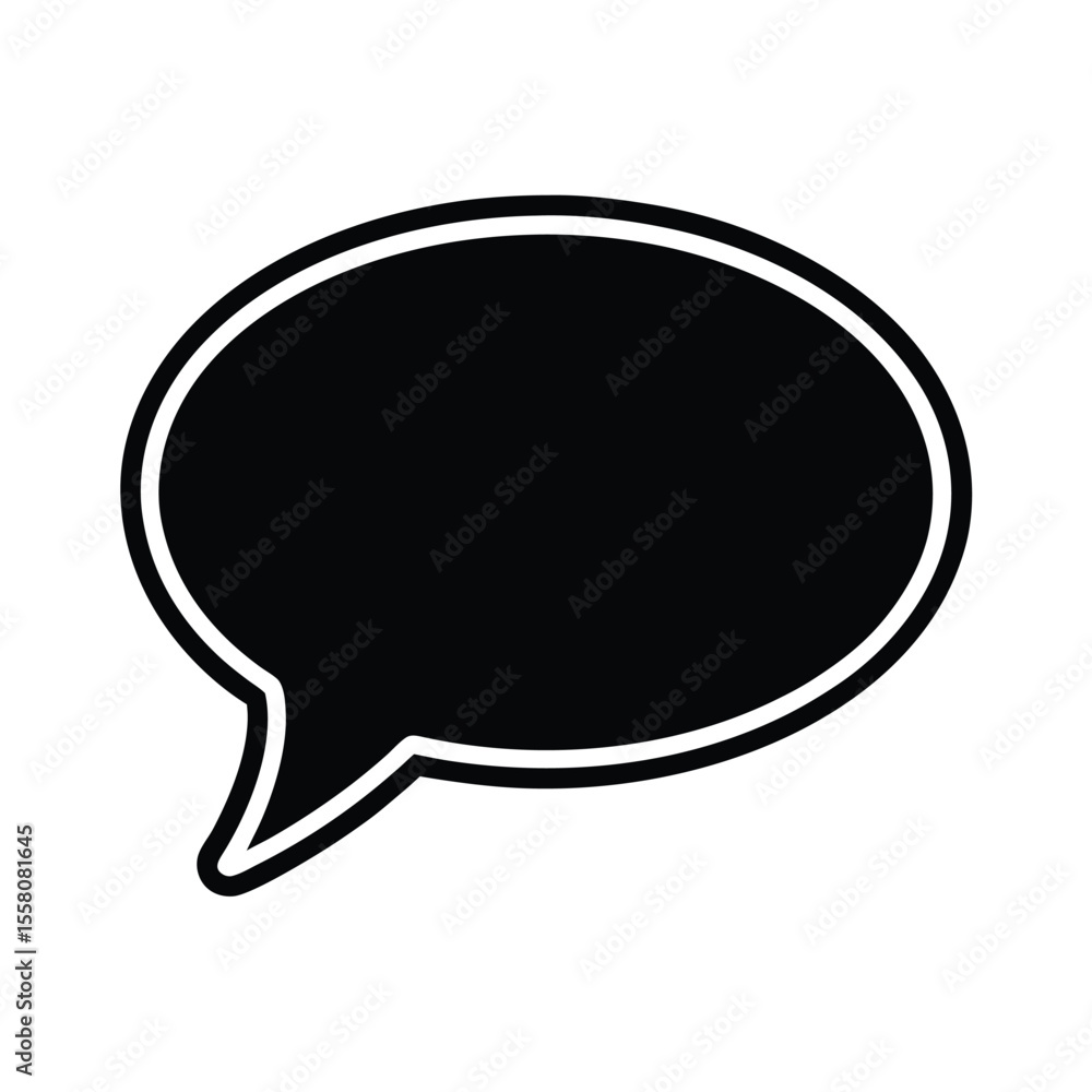 Speech Bubble Icon Outline Vector Illustration Speech Bubble Icon Outline Vector Illustration