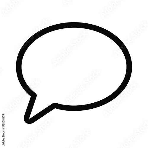 Speech Bubble Icon Outline Vector Illustration