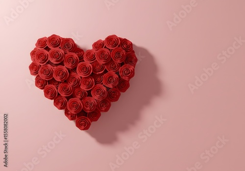 A Heart Shaped Bouquet of Red Roses: A Romantic Valentine's Day Design