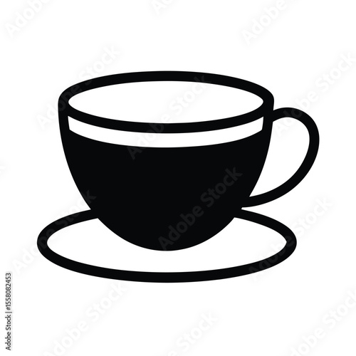 Tea Cup Icon Outline Vector Illustration