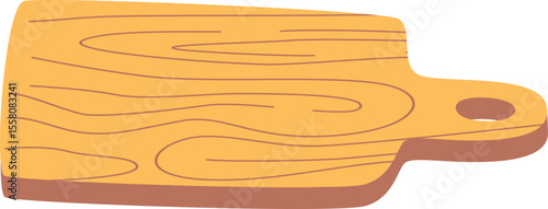 Wooden cutting board vector illustration