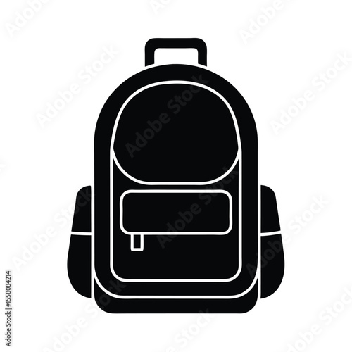 Backpack Icon Outline Vector Illustration