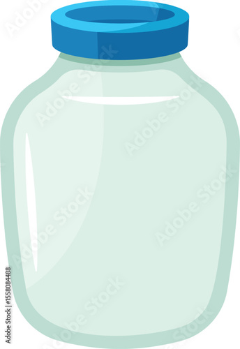 Canning glass jar vector illustration