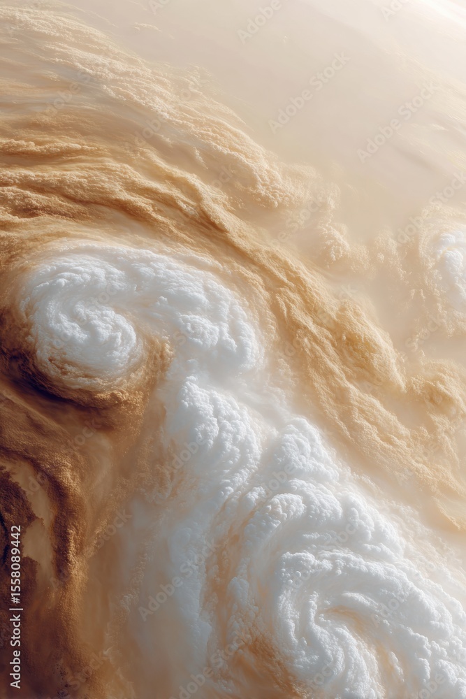Obraz premium Satellite View of Earth Showing Swirling Hurricanes and Weather Systems Over North America for Climate Monitoring and Environmental Awareness