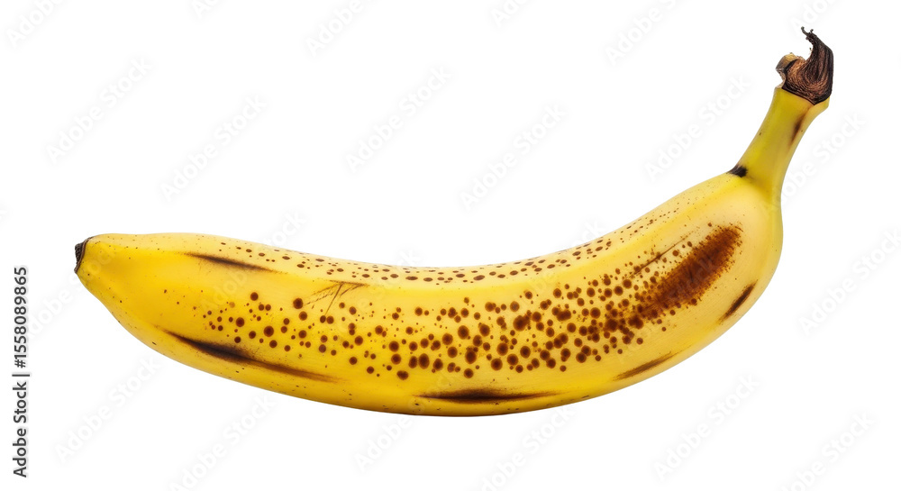 Single ripe banana ready to eat isolated PNG with Transparent Background Single ripe banana ready to eat isolated PNG with Transparent Background