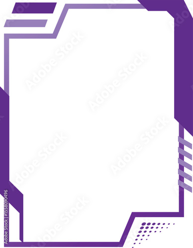Abstract futuristic interface border and frame decoration element vector