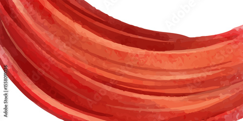 Red liquid background. Beautiful abstraction of liquid paint in a slow flowing and smoothly mixing mixture. Vector illustration