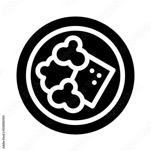 plate with food glyph icon