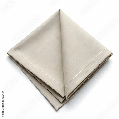 A simple, unadorned napkin made of fabric, typically used for dining