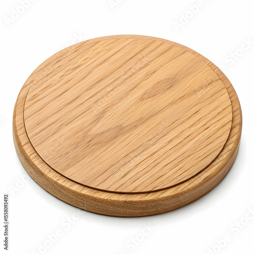 A small, flat wooden surface used under cups or glasses to protect tables from heat