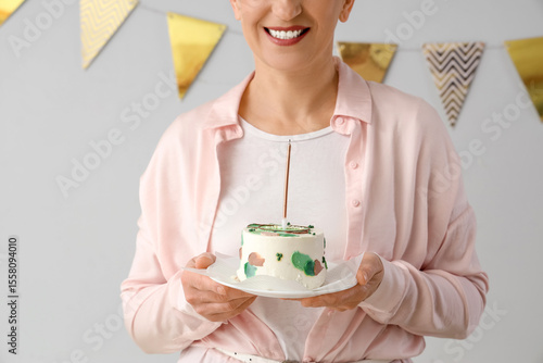Mature woman with birthday ...