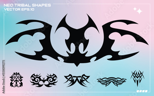 Collection of Neo Tribal Tattoo Designs in Vector Format.