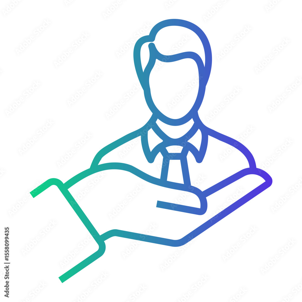 recruitment Line Gradient Icon recruitment Line Gradient Icon