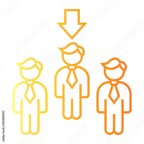 recruitment Line Gradient Icon