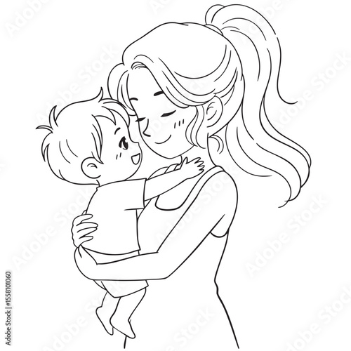 mother and son