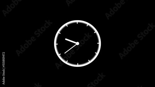 Wallpaper Mural 4K Clock Icon Animation Isolated on Transparent Background – Smooth Timepiece Motion Loop. Torontodigital.ca