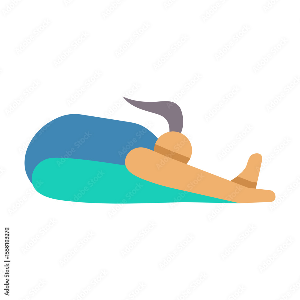 Fototapeta premium Seated Forward Bend Icon