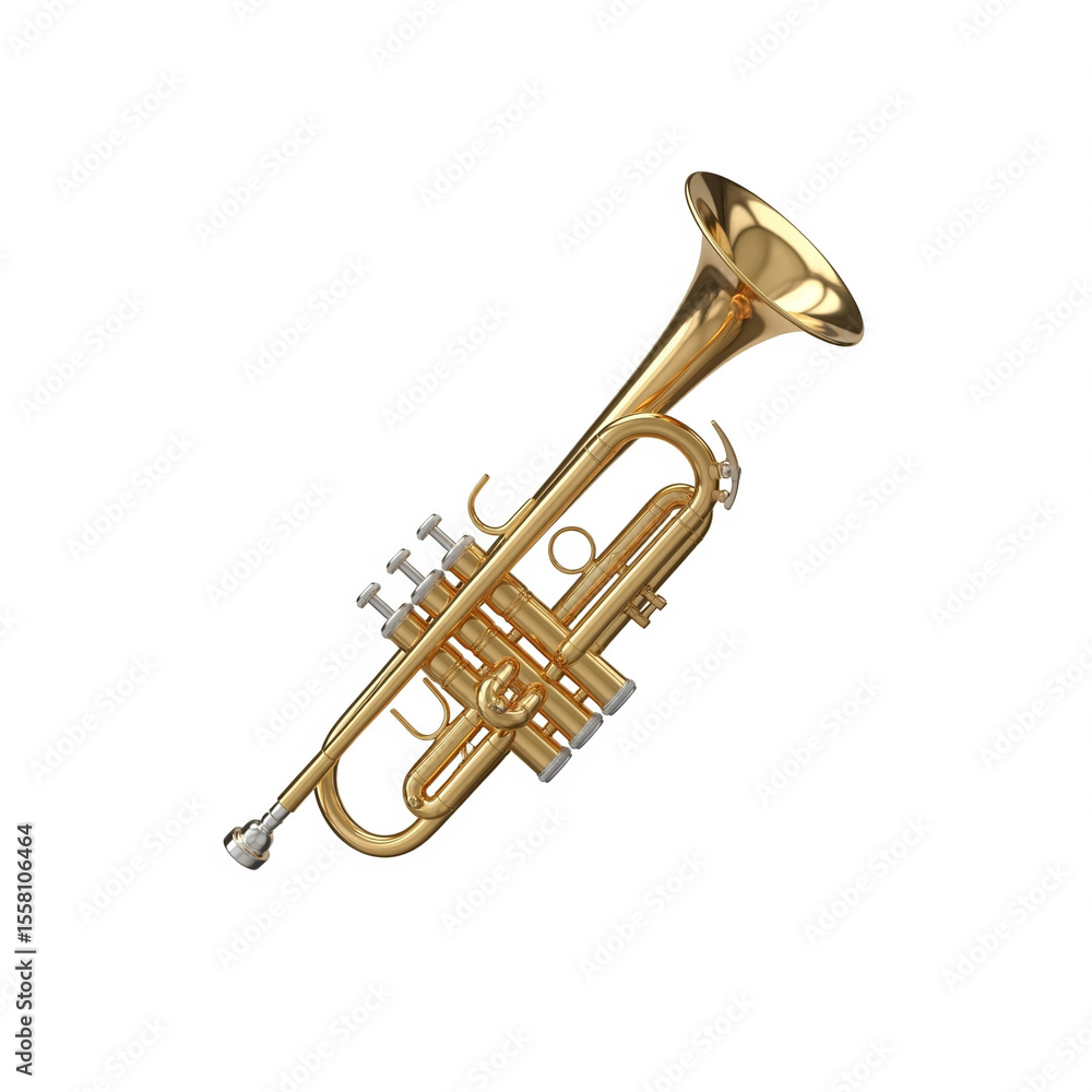 Obraz premium trumpet isolated on white
