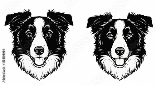 black and white dogs