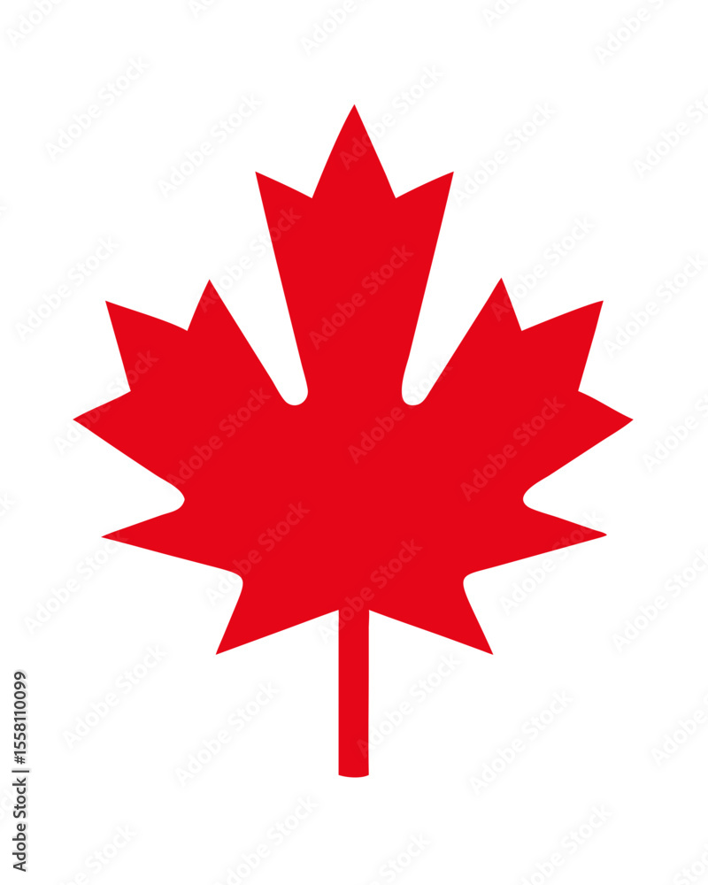 Red Canadian Maple Leaf Icon Isolated on White Background – Canada National Symbol Vector Red Canadian Maple Leaf Icon Isolated on White Background – Canada National Symbol Vector