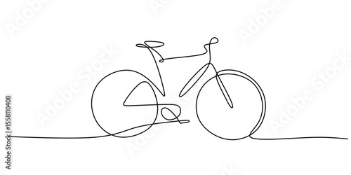 Bicycle Continuous Line Art for Eco-Friendly Commuting
