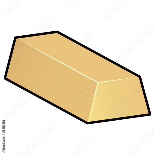 金塊　延べ棒　インゴット　イラスト