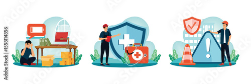 Emotional burnout concept. Occupational health. Workplace safety.