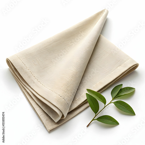 A simple, unadorned napkin made of fabric, typically used for dining