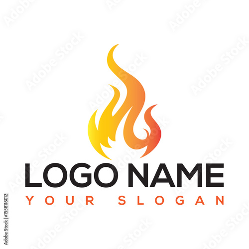 Fire Icon Logo Design Element,