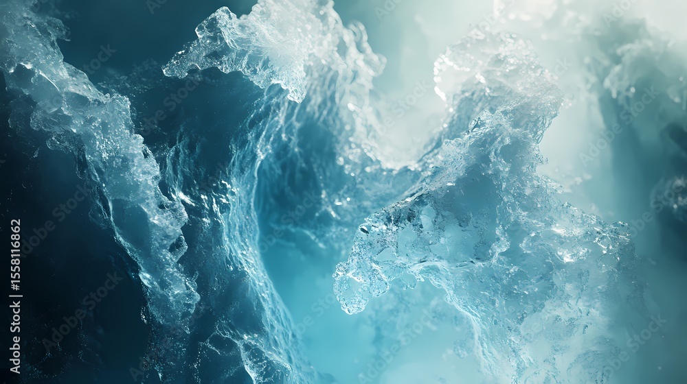 Fototapeta premium Stunning Glacial Ice Abstract Texture Background 