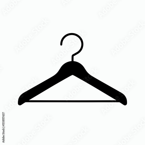 Clothes hanger icon filled – symbol of order and wardrobe organization