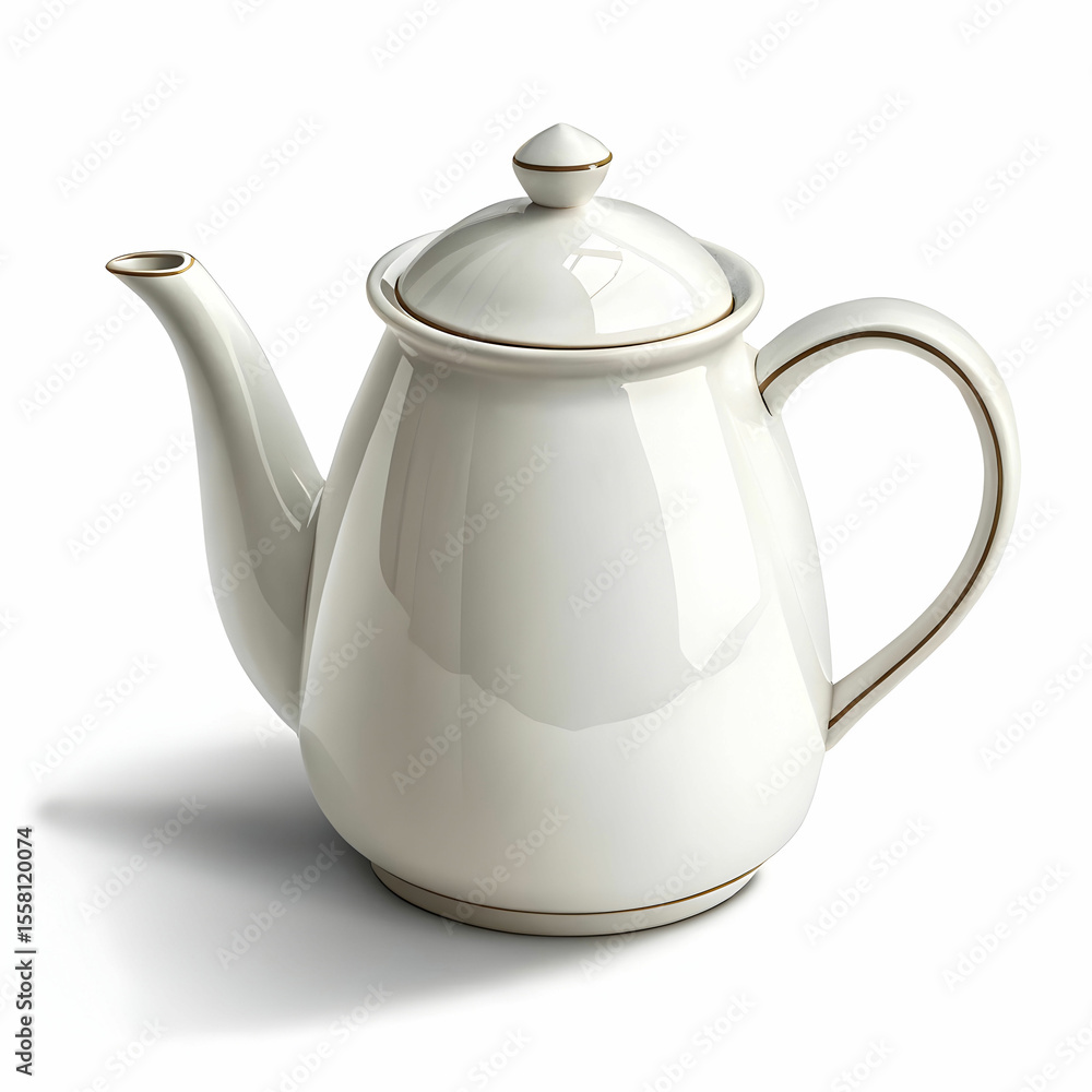 Fototapeta premium A beautifully crafted teapot made from ceramic, ideal for brewing