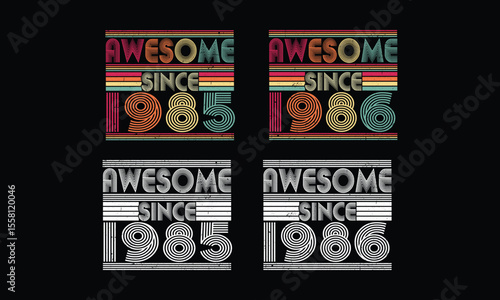 Awesome since 1985 to 1986 ,Retro Vintage bundles .39 year old Vintage. Birthday vintage gift.
