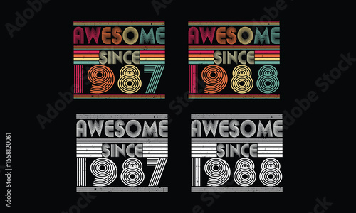 Awesome since 1987 to 1988 ,Retro Vintage bundles .37 year old Vintage. Birthday vintage gift.
