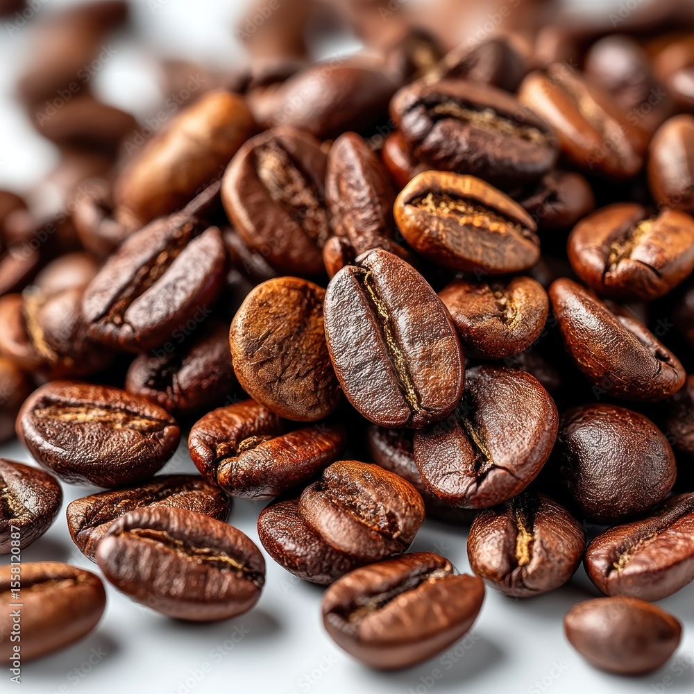 Obraz premium Roasted coffee beans close-up (1)
