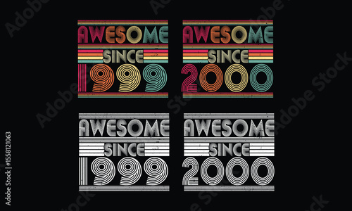 Awesome since 1999 to 2000 ,Retro Vintage bundles .26 year old Vintage. Birthday vintage gift.
