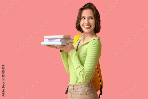 Beautiful female student wi...