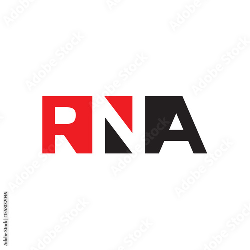 RNA red and blak text logo,