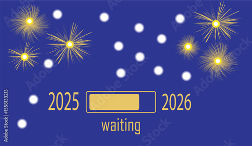 Waiting for the new year celebration with fireworks and dates