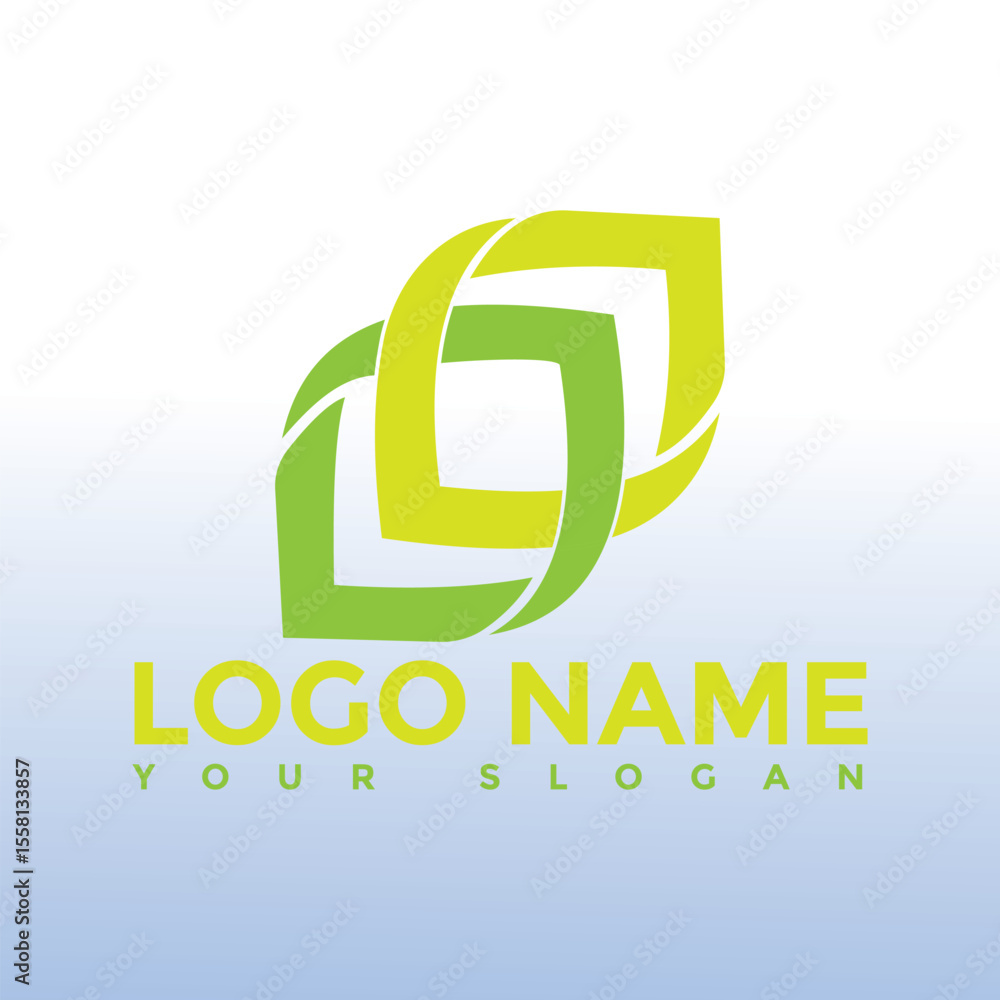 Fototapeta premium green leaf abstract beauty logo,