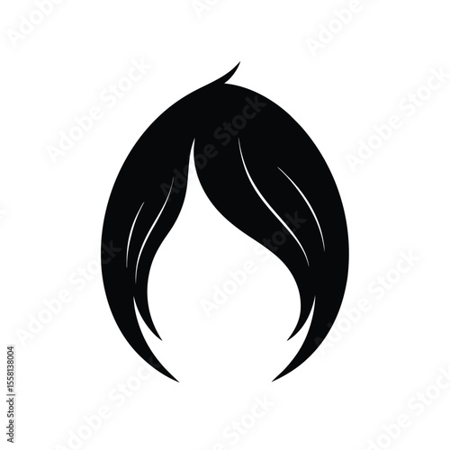 Black Hair Follicle Icon Vector Illustration