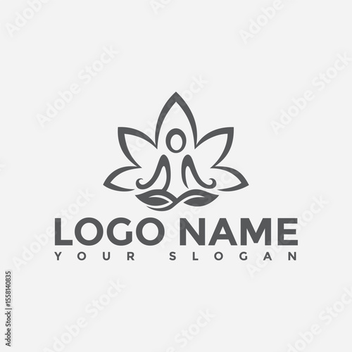 Abstract Yoga Lotus Position,