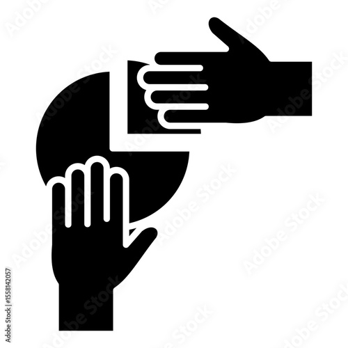 Contribution Glyph Icon Element For Design