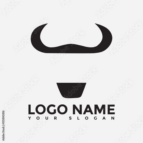 Abstract cow or bull logo design.,