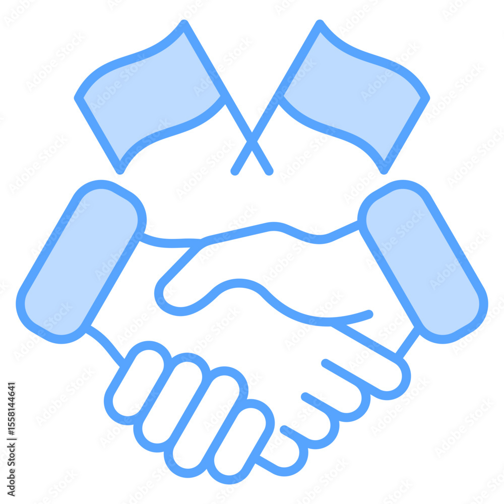 Fototapeta premium Alliances Blue Icon Element For Design